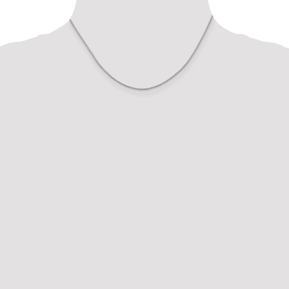 16 Inch Sterling Silver 1.15mm 8 Sided Diamond-Cut Box Chain Necklace