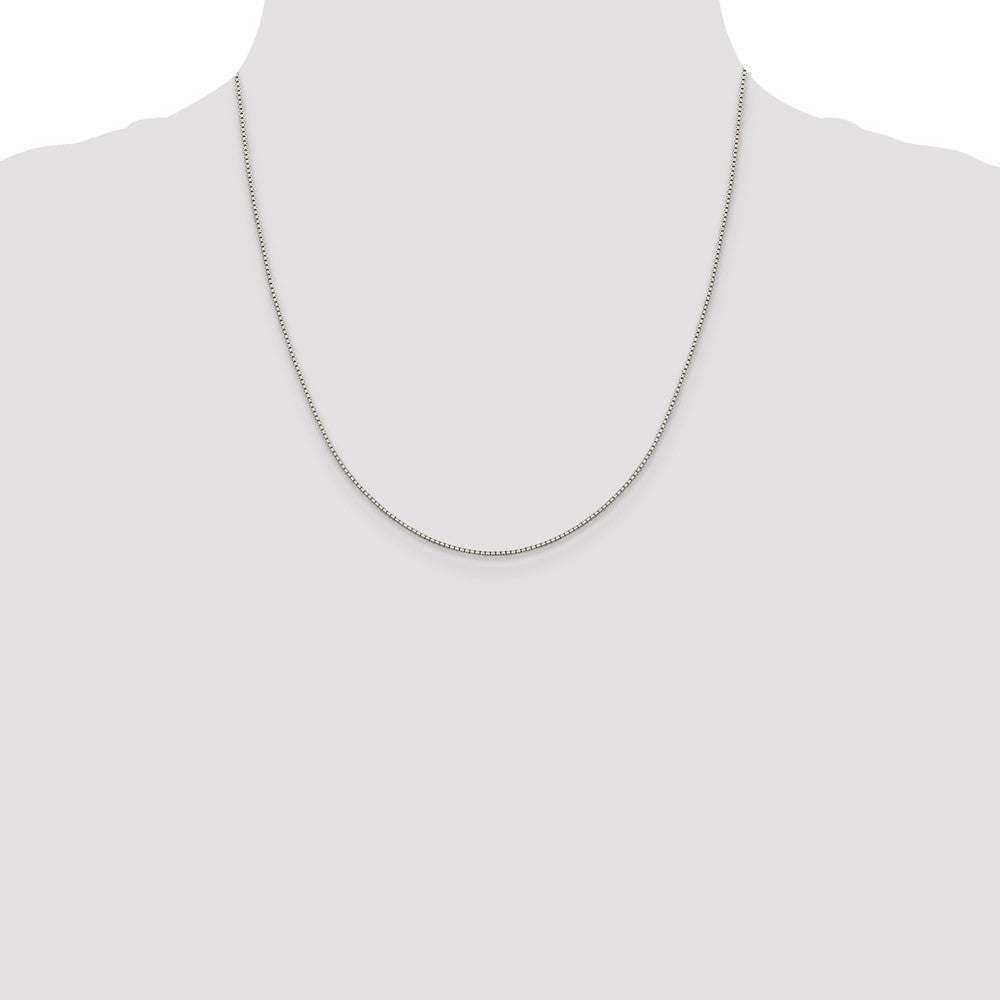 20 Inch Sterling Silver 1.15mm 8 Sided Diamond-Cut Box Chain Necklace
