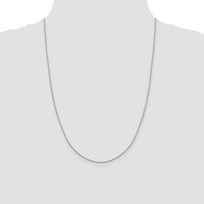24 Inch Sterling Silver 1.15mm 8 Sided Diamond-Cut Box Chain Necklace