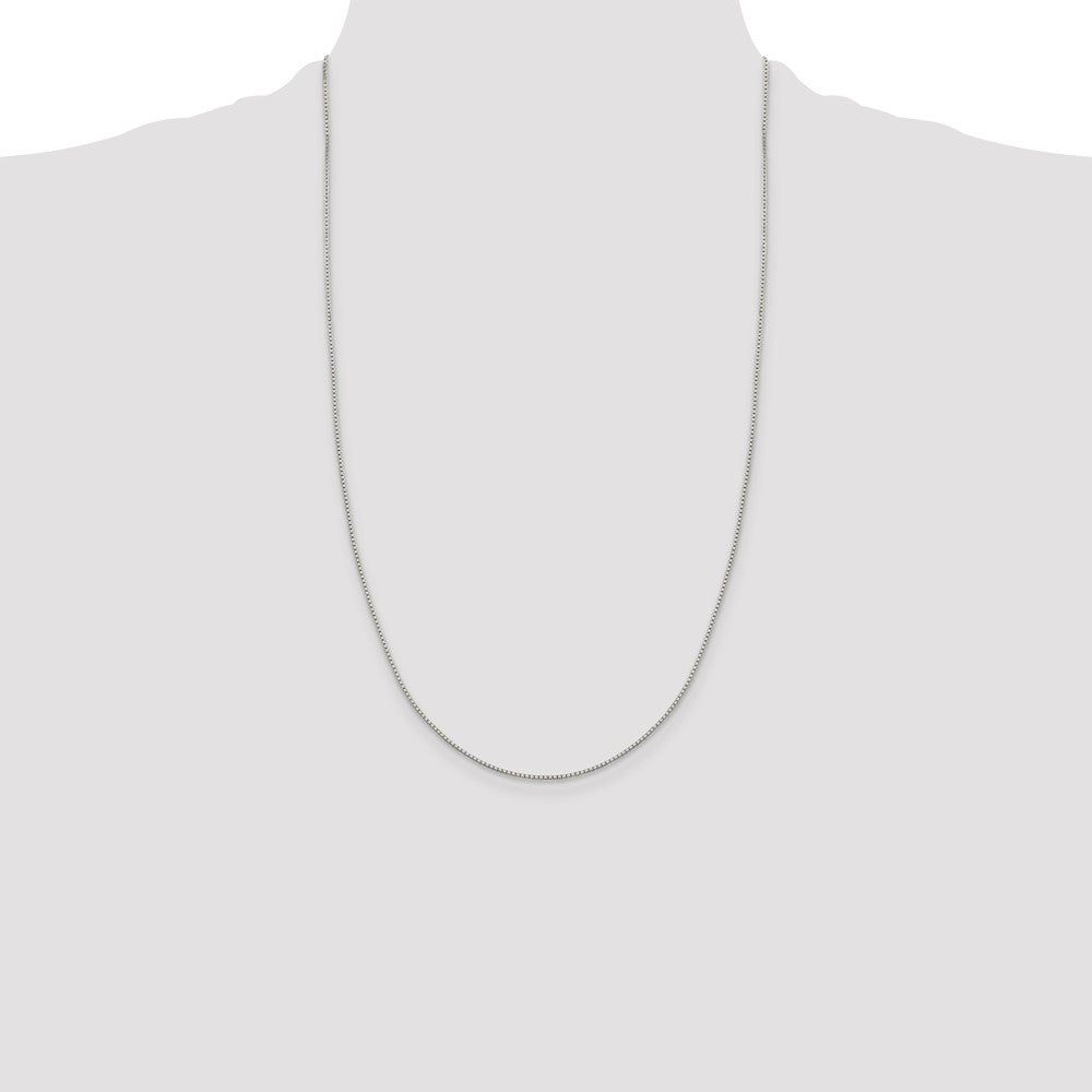 26 Inch Sterling Silver 1.15mm 8 Sided Diamond-Cut Box Chain Necklace