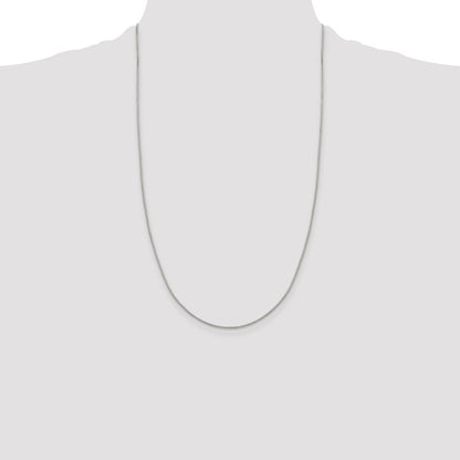26 Inch Sterling Silver 1.15mm 8 Sided Diamond-Cut Box Chain Necklace