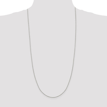 30 Inch Sterling Silver 1.15mm 8 Sided Diamond-Cut Box Chain Necklace