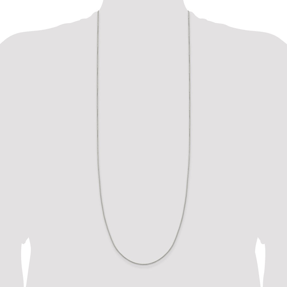 36 Inch Sterling Silver 1.15mm 8 Sided Diamond-Cut Box Chain Necklace