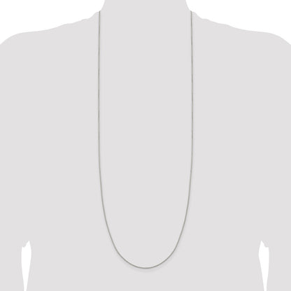 36 Inch Sterling Silver 1.15mm 8 Sided Diamond-Cut Box Chain Necklace