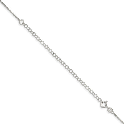 22 Inch Sterling Silver 1.15mm 8 Sided Diamond-Cut Box Chain W/4In Ext.
