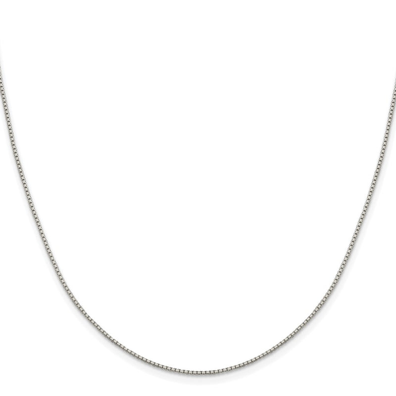 Sterling Silver Rhodium-Plated 1.15mm 8 Sided Box Chain