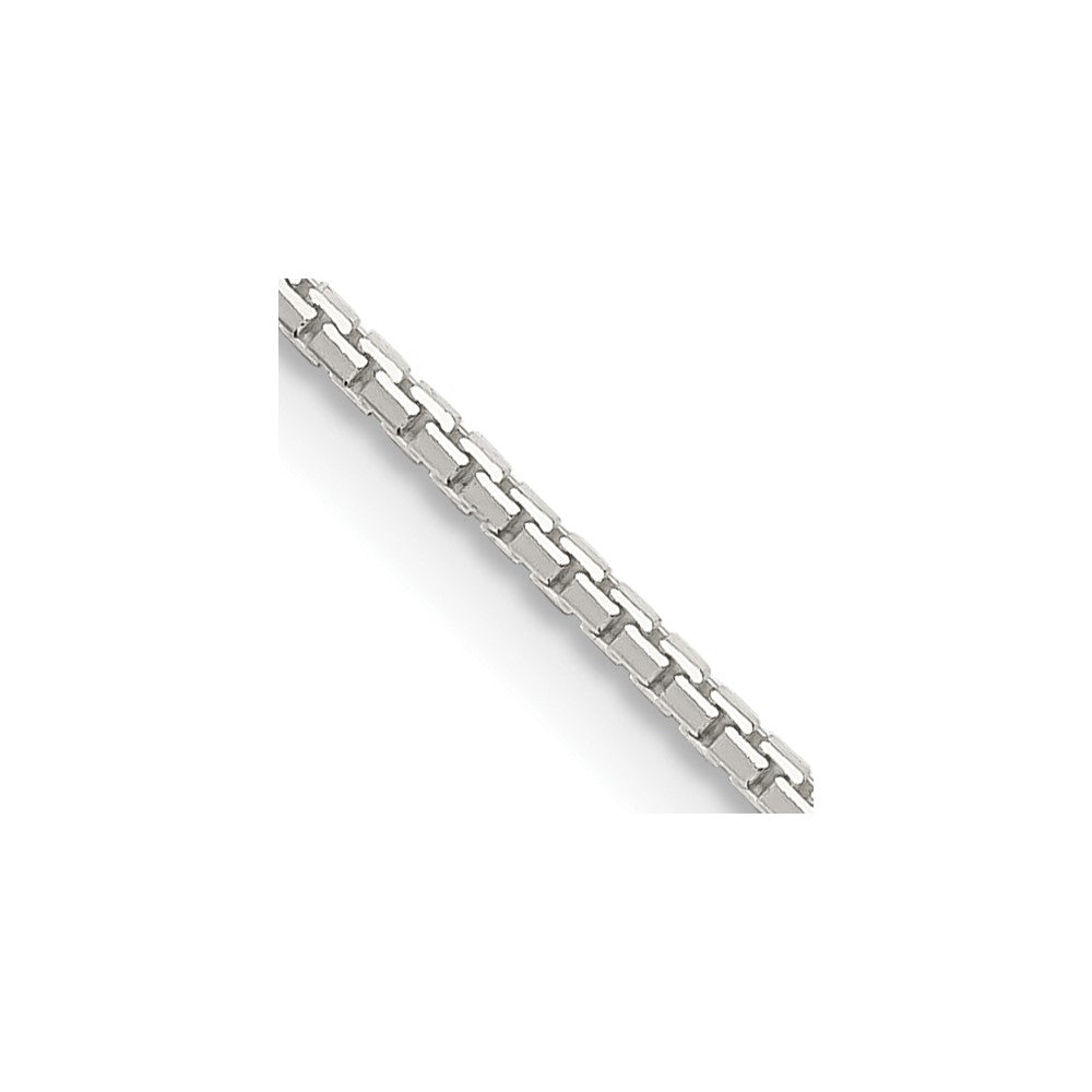 16 Inch Sterling Silver 1.15mm 8 Sided Diamond-Cut Box Chain Necklace