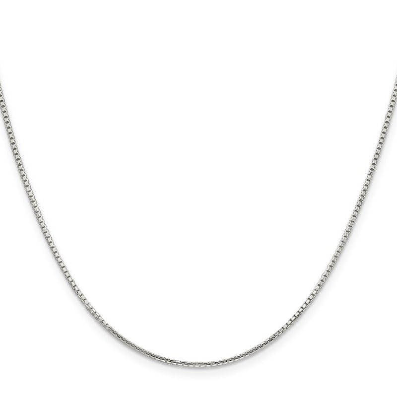 20 Inch Sterling Silver 1.25mm 8 Sided Diamond-Cut Box Chain Necklace