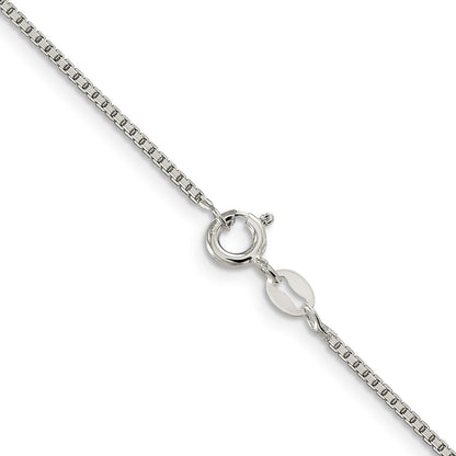 36 Inch Sterling Silver 1.25mm 8 Sided Diamond-Cut Box Chain Necklace