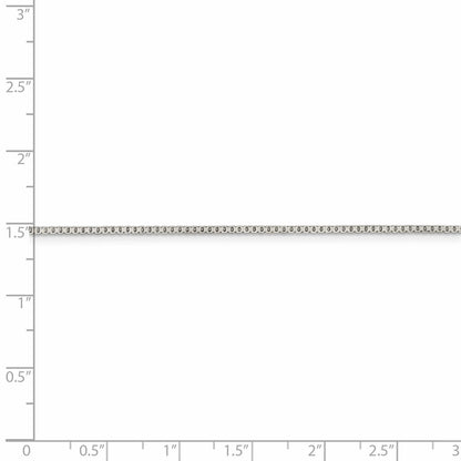 18 Inch Sterling Silver 1.25mm 8 Sided Diamond-Cut Box Chain W/2In Ext.