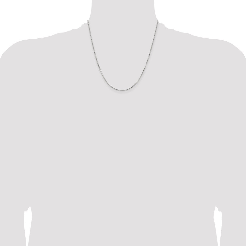 20 Inch Sterling Silver 1.25mm 8 Sided Diamond-Cut Box Chain Necklace