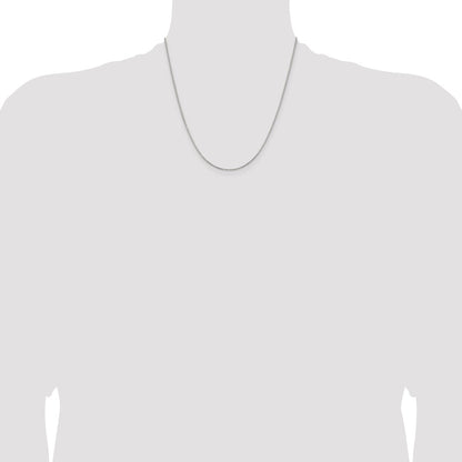 20 Inch Sterling Silver 1.25mm 8 Sided Diamond-Cut Box Chain Necklace