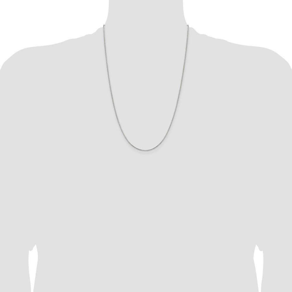 24 Inch Sterling Silver 1.25mm 8 Sided Diamond-Cut Box Chain Necklace