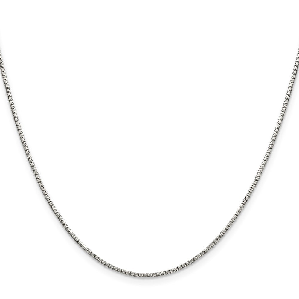 36 Inch Sterling Silver 1.35mm 8 Sided Diamond-Cut Box Chain Necklace