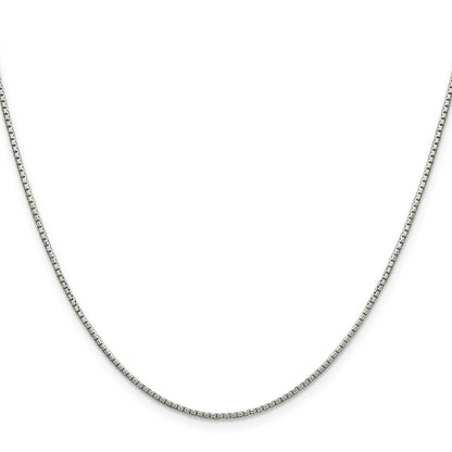 36 Inch Sterling Silver 1.35mm 8 Sided Diamond-Cut Box Chain Necklace