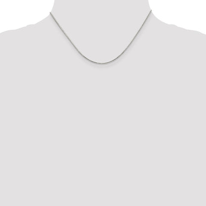 16 Inch Sterling Silver 1.35mm 8 Sided Diamond-Cut Box Chain Necklace