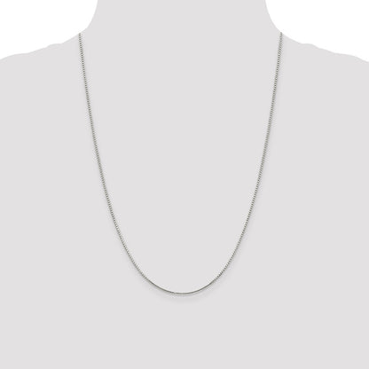 24 Inch Sterling Silver 1.35mm 8 Sided Diamond-Cut Box Chain Necklace