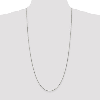 30 Inch Sterling Silver 1.35mm 8 Sided Diamond-Cut Box Chain Necklace