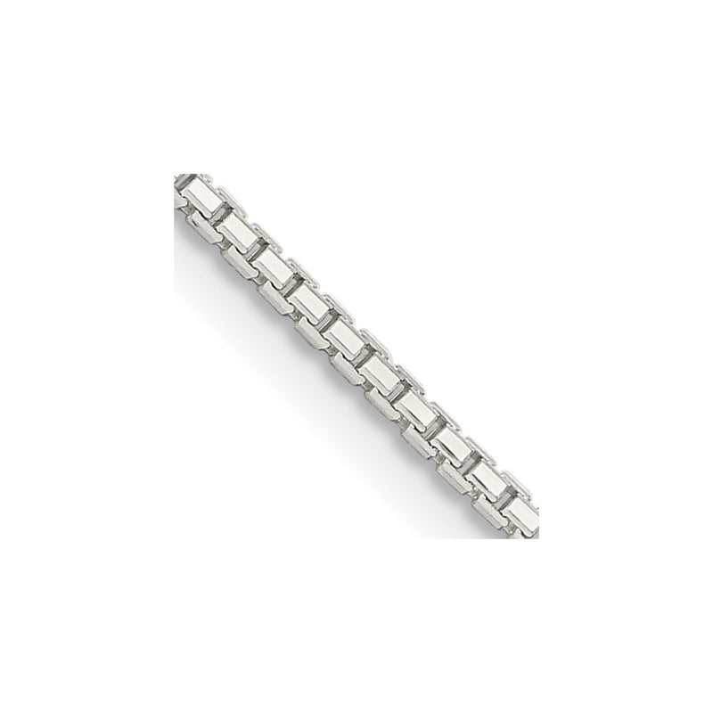30 Inch Sterling Silver 1.35mm 8 Sided Diamond-Cut Box Chain Necklace