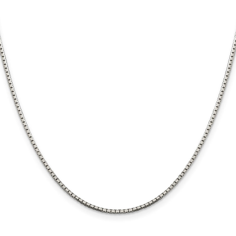 30 Inch Sterling Silver 1.5mm 8 Sided Diamond-Cut Box Chain Necklace