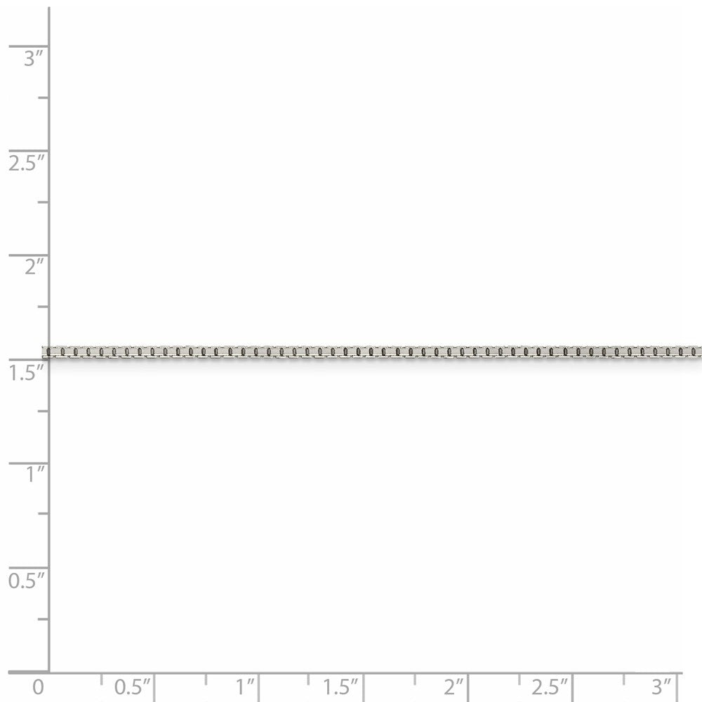 22 Inch Sterling Silver 1.5mm 8 Sided Diamond-Cut Box Chain W/4In Ext.