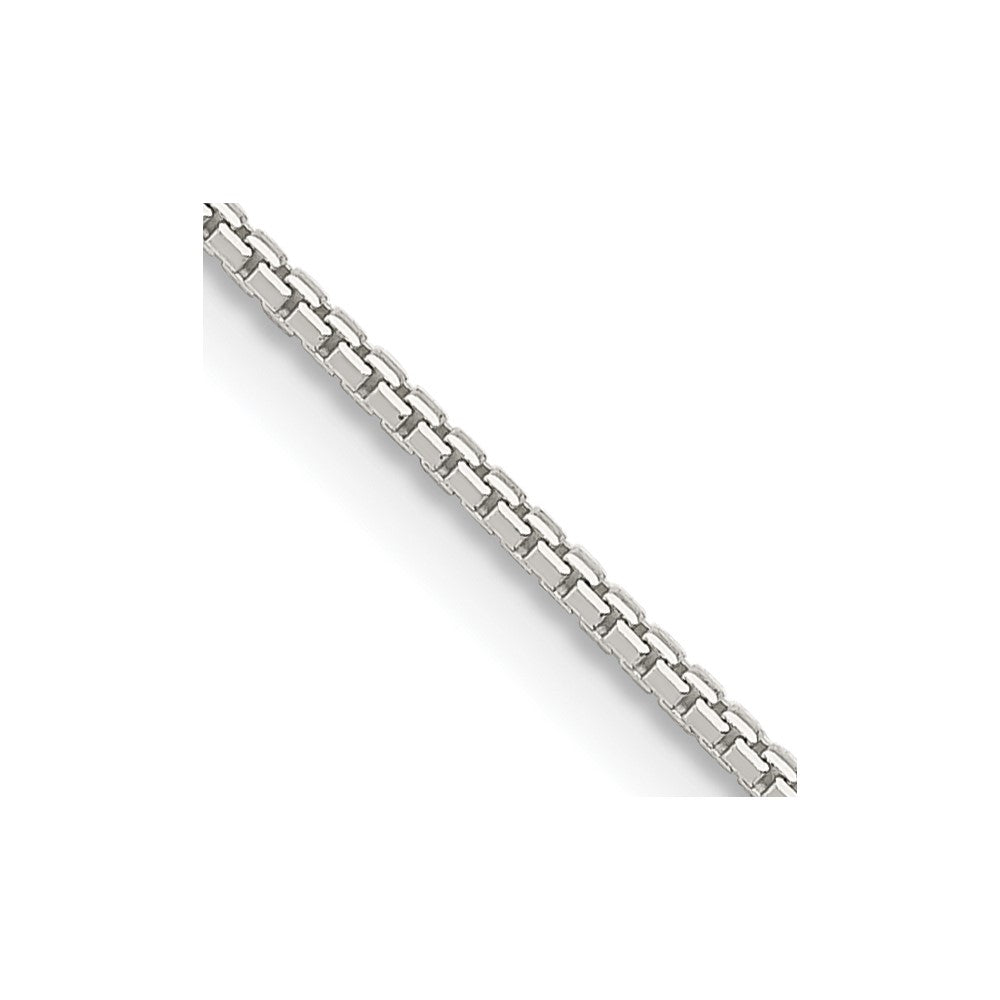 36 Inch Sterling Silver 1.5mm 8 Sided Diamond-Cut Box Chain Necklace