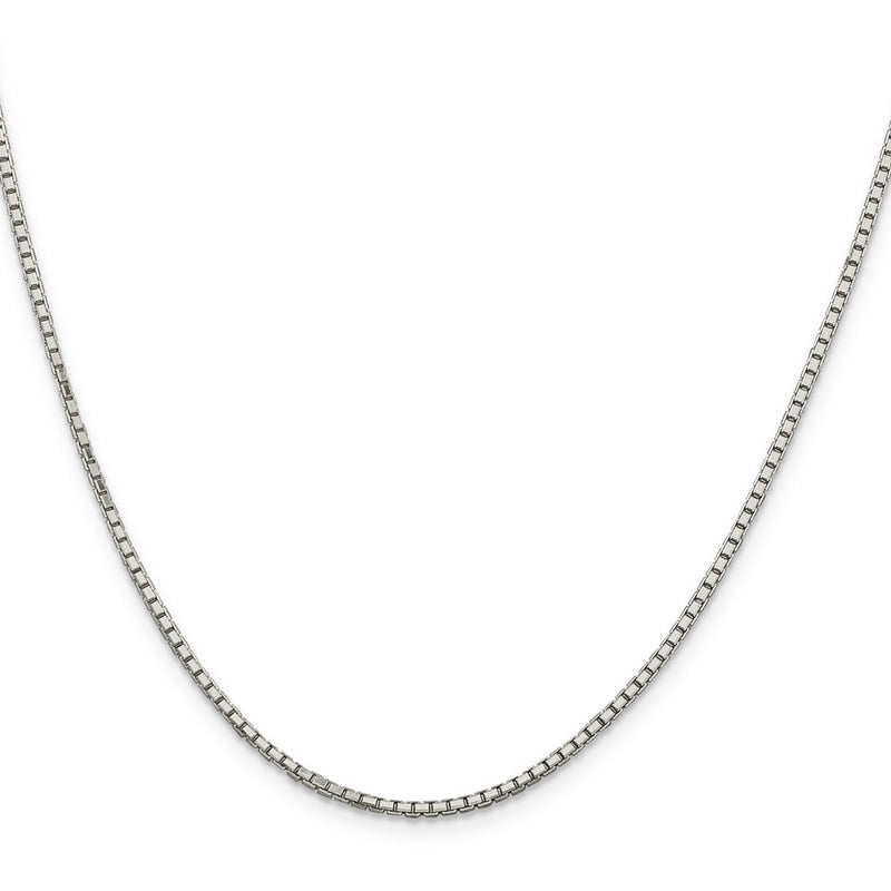30 Inch Sterling Silver 1.7mm 8 Sided Diamond-Cut Box Chain Necklace
