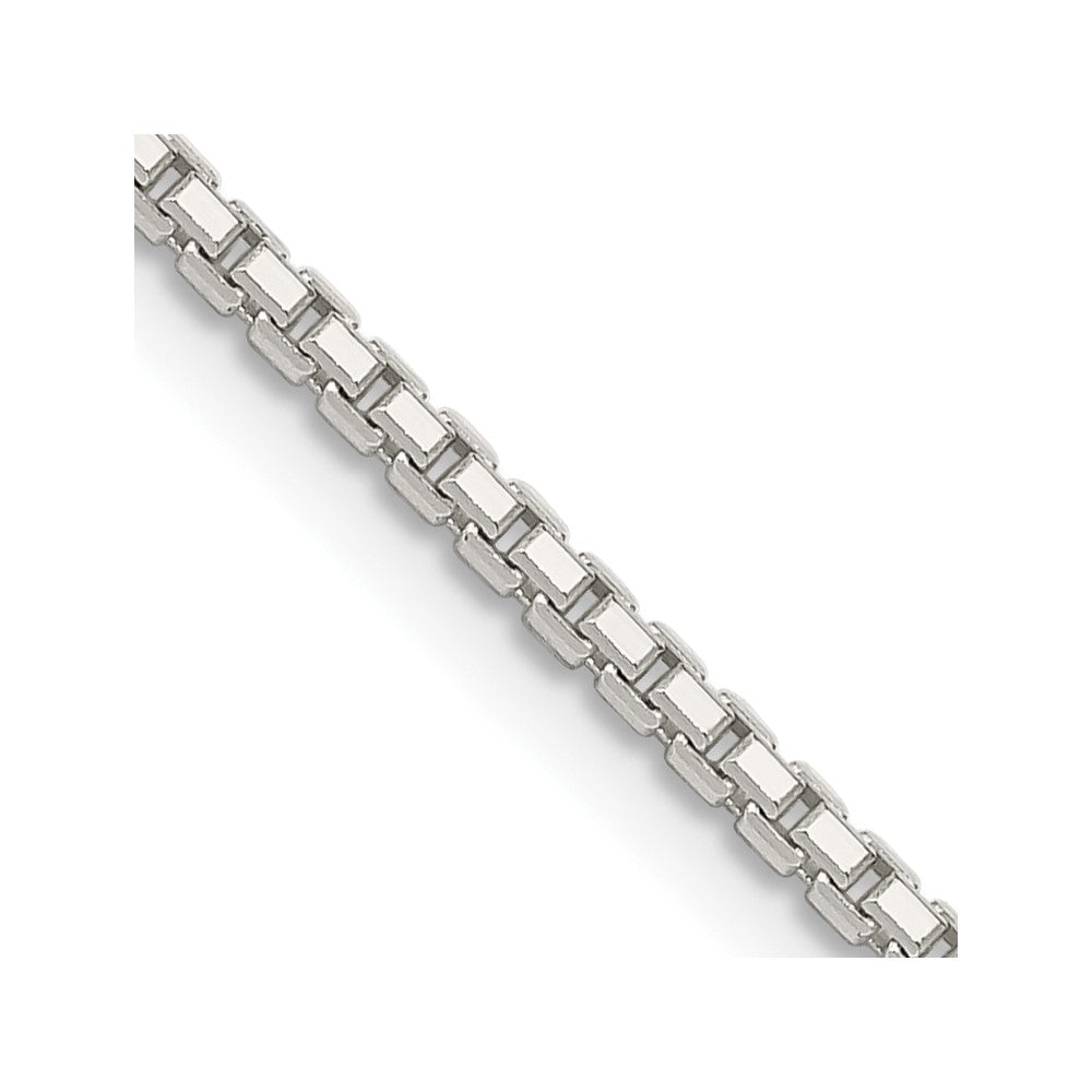 36 Inch Sterling Silver 1.7mm 8 Sided Diamond-Cut Box Chain Necklace