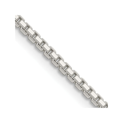 36 Inch Sterling Silver 1.7mm 8 Sided Diamond-Cut Box Chain Necklace
