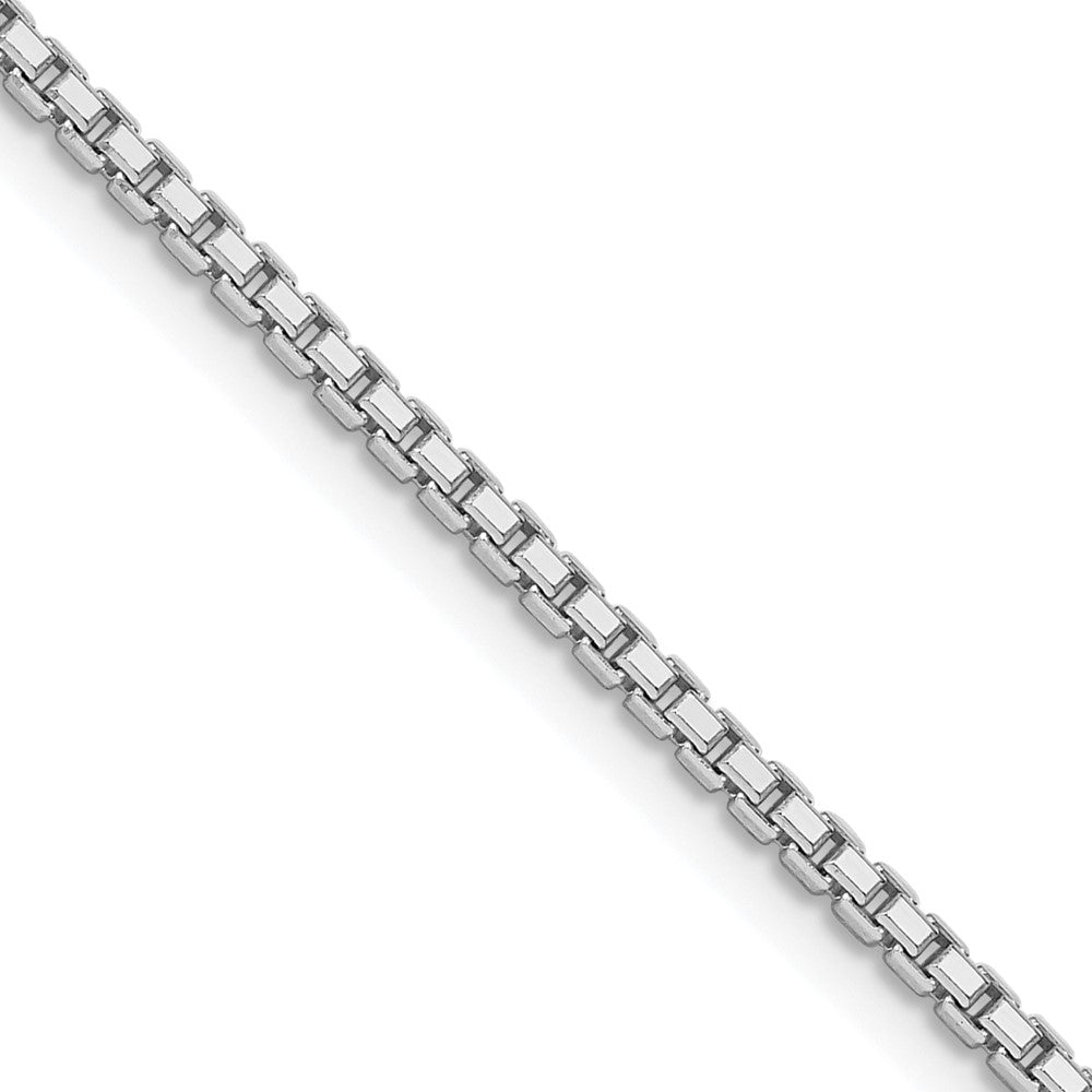 18 Inch Sterling Silver Rhodium-Plated 1.7mm 8 Sided D/C Mirror Box Chain W/2In Ext