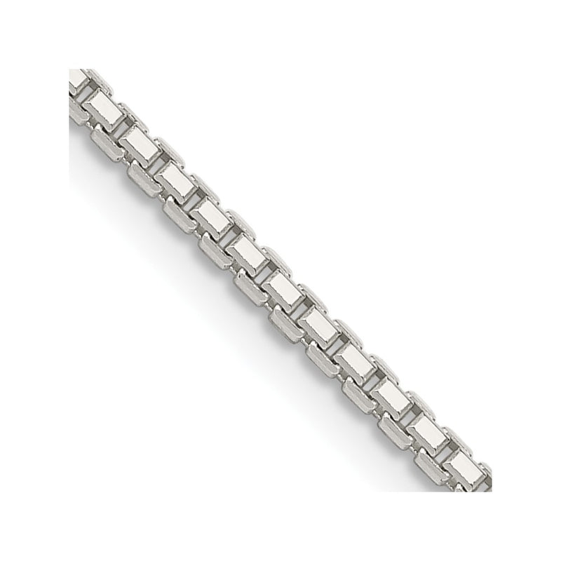 30 Inch Sterling Silver 1.7mm 8 Sided Diamond-Cut Box Chain Necklace