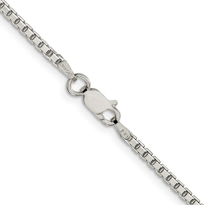 20 Inch Sterling Silver 2mm 8 Sided Diamond-Cut Box Chain Necklace