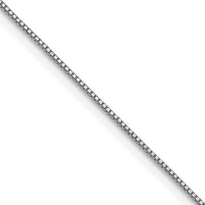 Sterling Silver Rhodium-Plated .6mm Box Chain w/2in Ext.