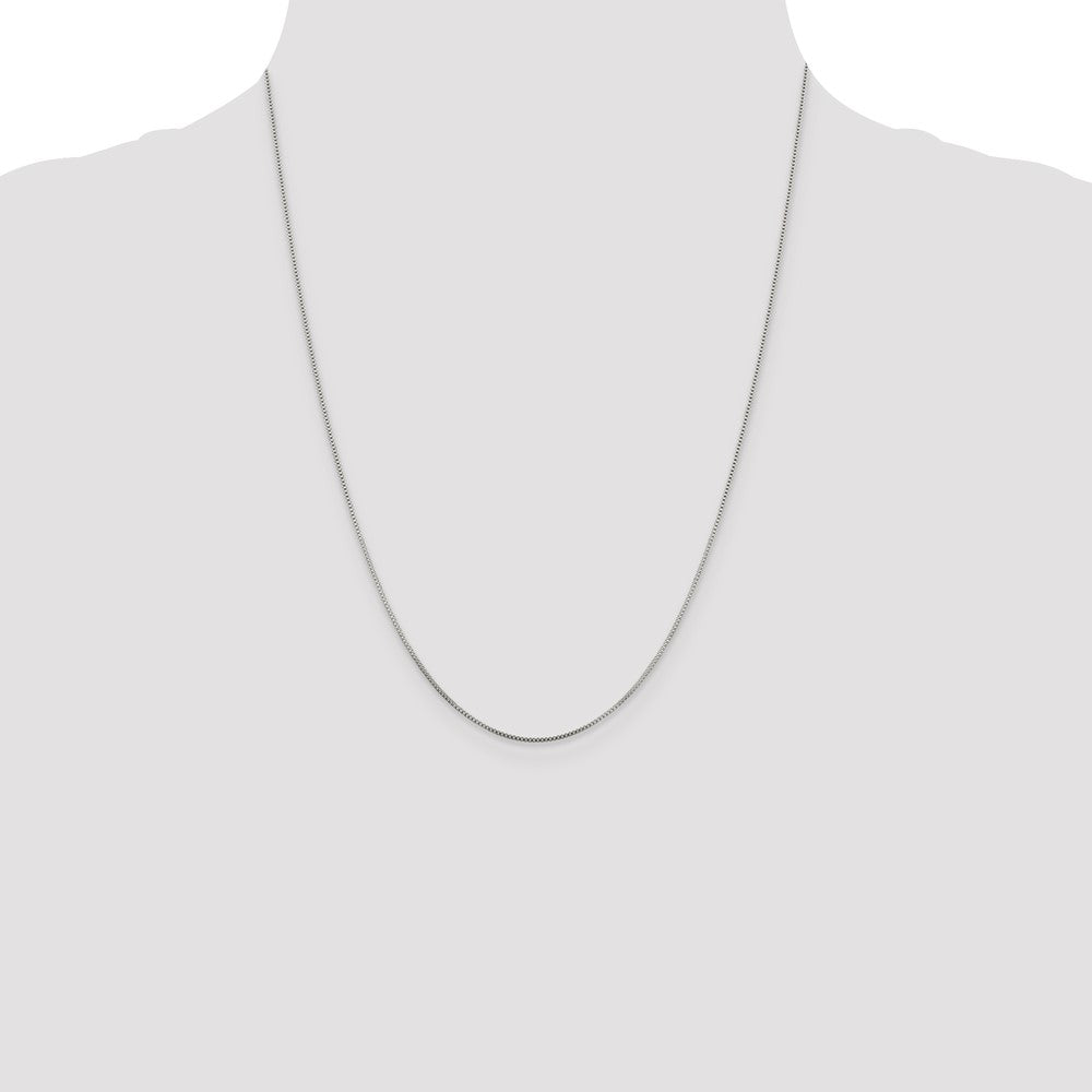 22 Inch Sterling Silver .8mm Box Chain W/4In Ext.
