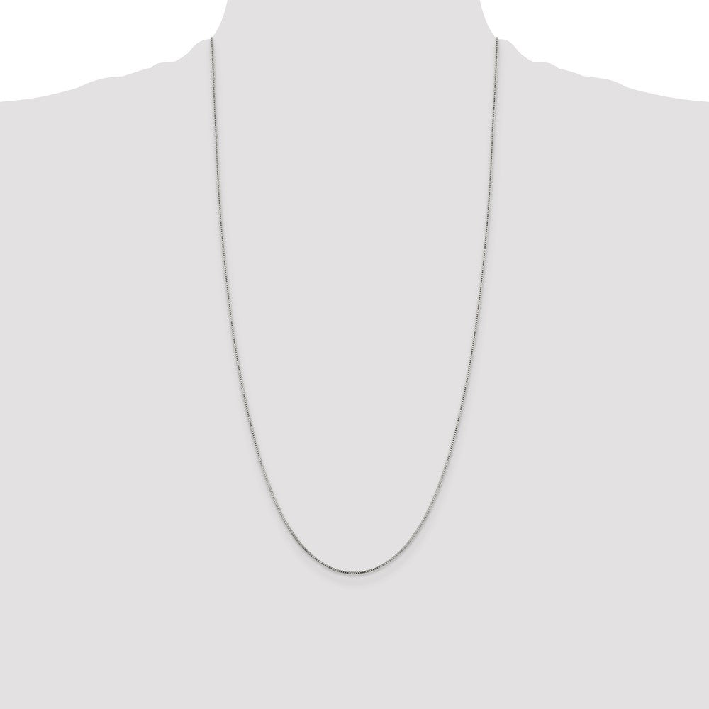 28 Inch Sterling Silver .8mm Box Chain Necklace