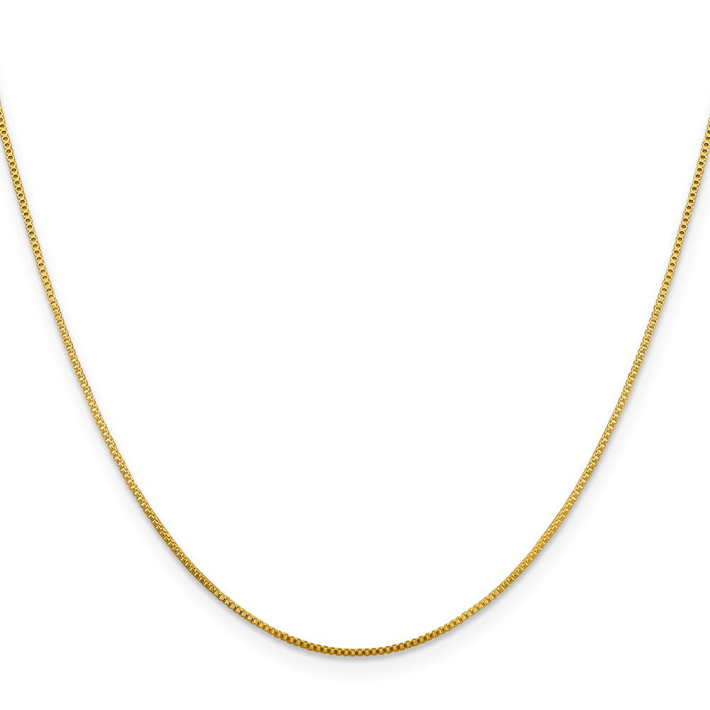 Flash Gold-Plated Sterling Silver .8mm Box Chain Necklace