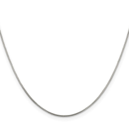 26 Inch Sterling Silver Rhodium-Plated .8mm Box Chain Necklace