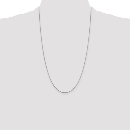 26 Inch Sterling Silver Rhodium-Plated .8mm Box Chain Necklace