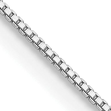 14 Inch Sterling Silver Rhodium-Plated .8mm Box Chain