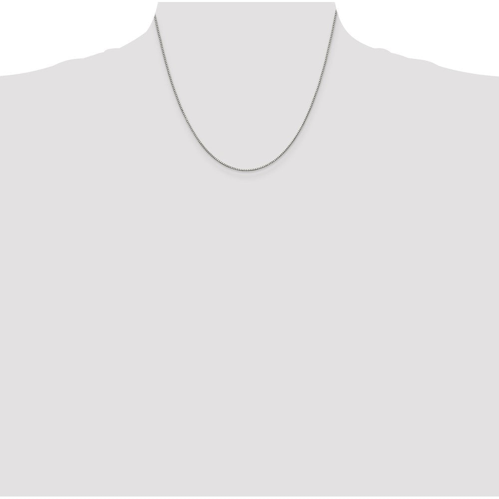 18 Inch Sterling Silver .9mm Box Chain W/2In Ext.