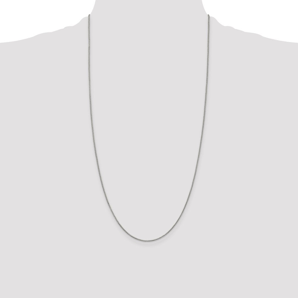 28 Inch Sterling Silver .9mm Box Chain Necklace