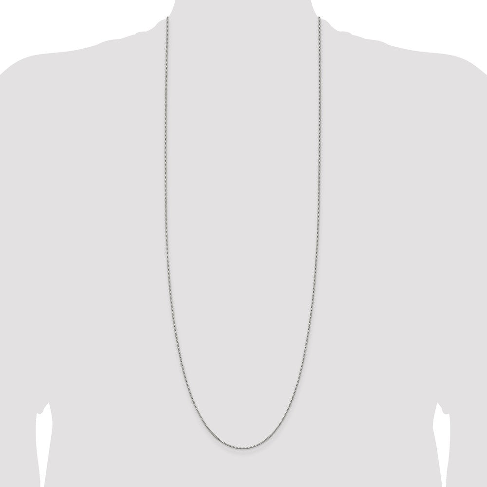 36 Inch Sterling Silver .9mm Box Chain Necklace