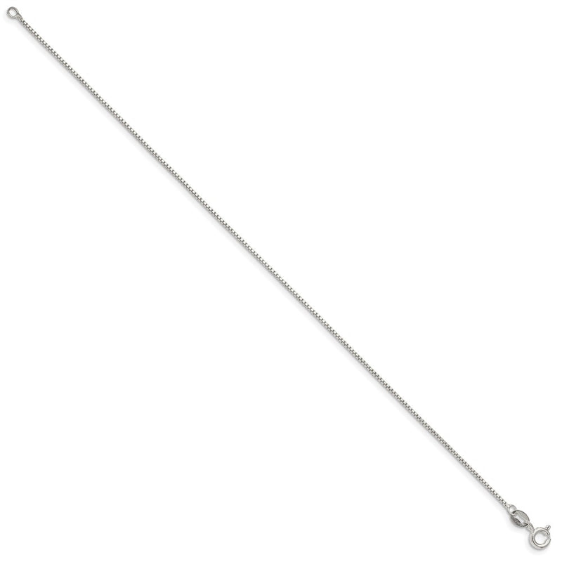 7 Inch Sterling Silver .9mm Box Chain Bracelet