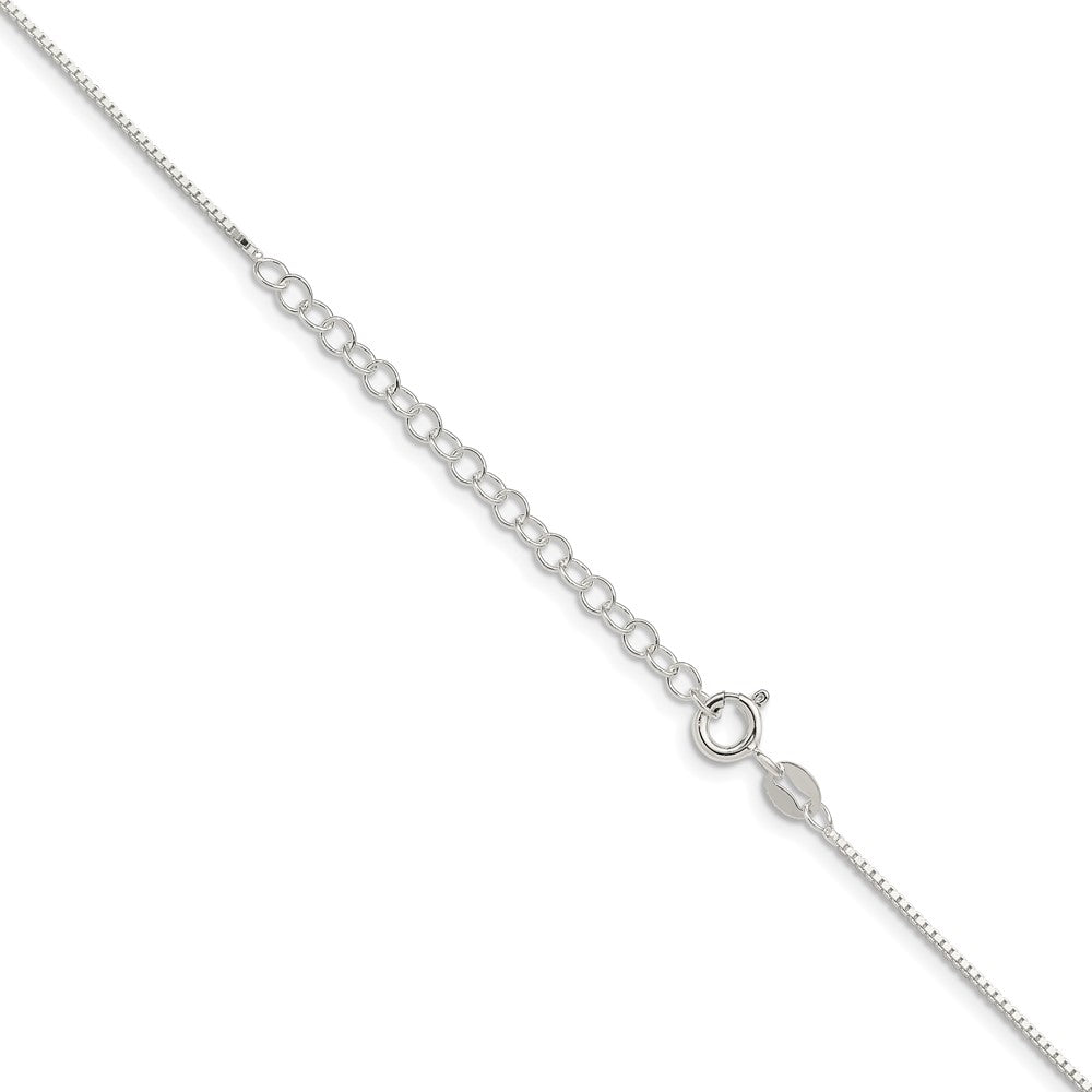 18 Inch Sterling Silver .9mm Box Chain W/2In Ext.