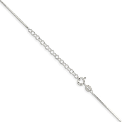 18 Inch Sterling Silver .9mm Box Chain W/2In Ext.