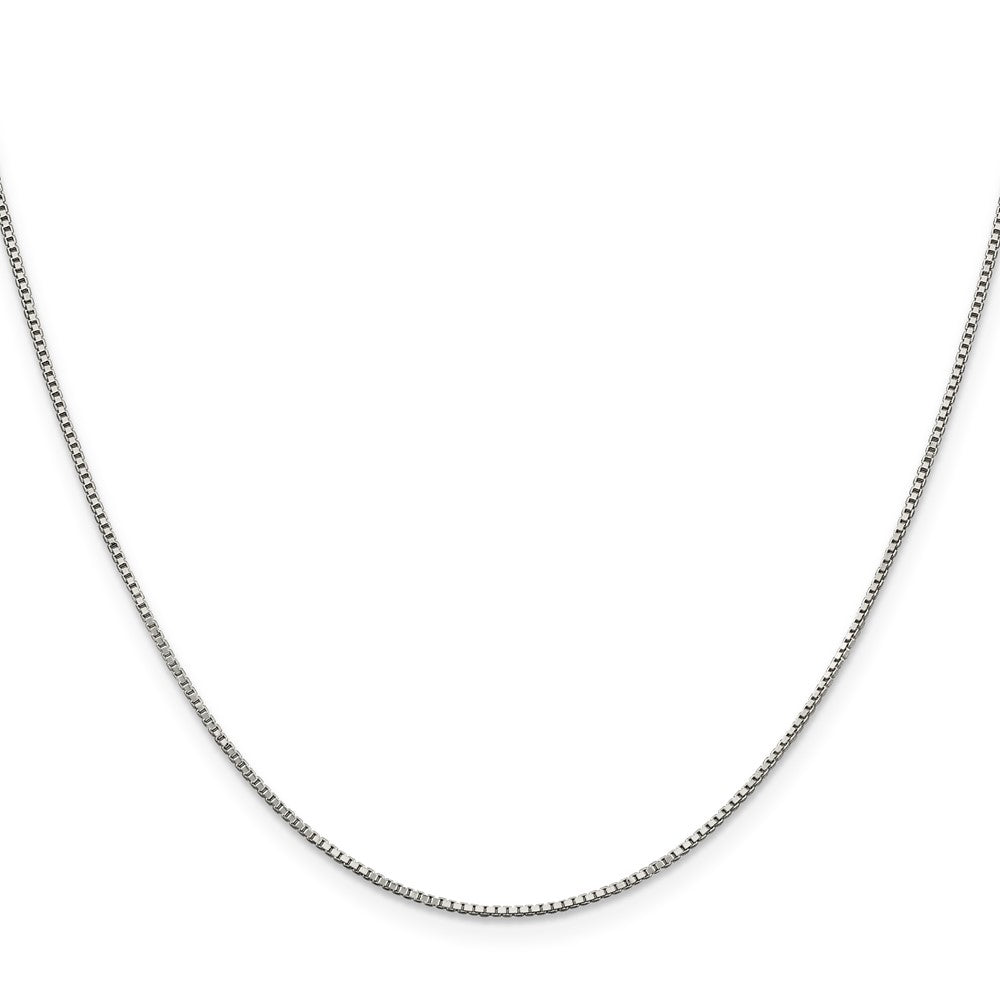 26 Inch Sterling Silver Rhodium-Plated .9mm Box Chain Necklace