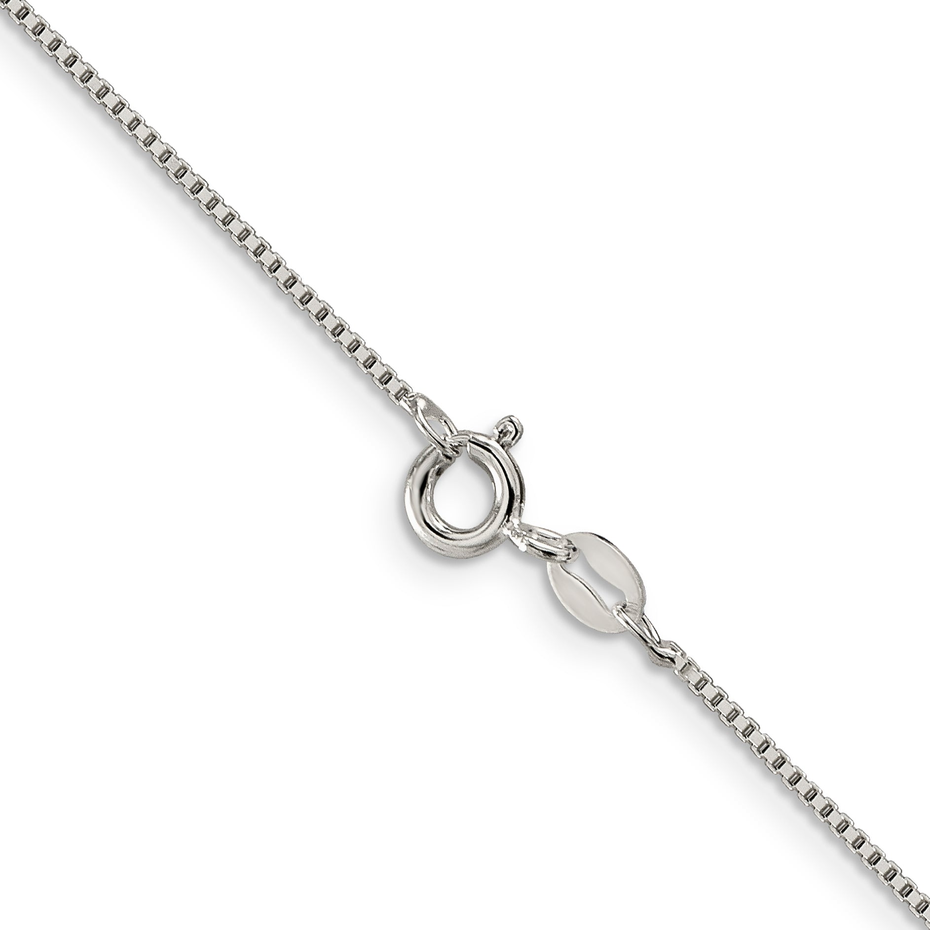 14 Inch Sterling Silver Rhodium-Plated .9mm Box Chain