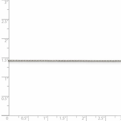 36 Inch Sterling Silver Rhodium-Plated .9mm Box Chain Necklace