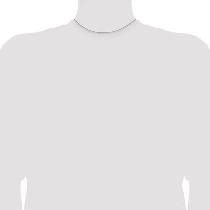 14 Inch Sterling Silver Rhodium-Plated .9mm Box Chain Necklace