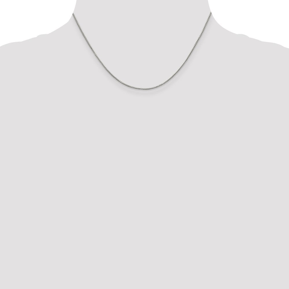 16 Inch Sterling Silver Rhodium-Plated .9mm Box Chain Necklace
